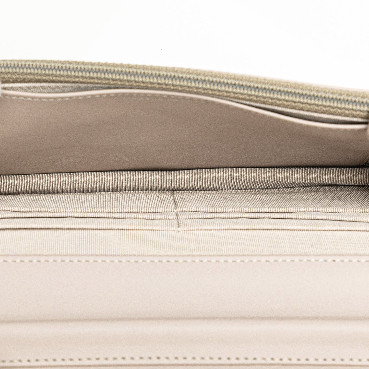 Tan Chanel Quilted Calfskin Stitched CC Wallet on Chain Crossbody Bag