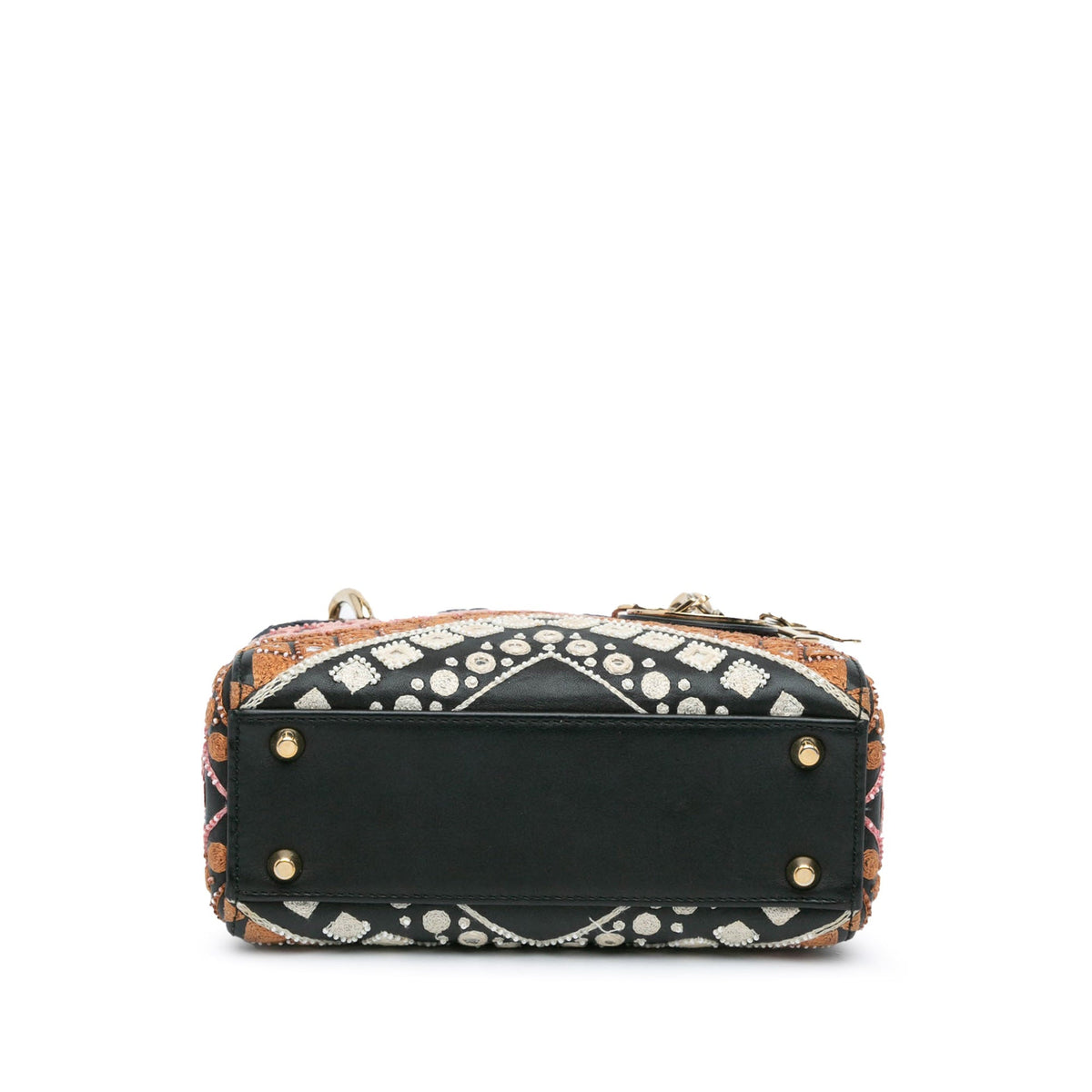 Mini Calfskin Embroidered Lady Dior