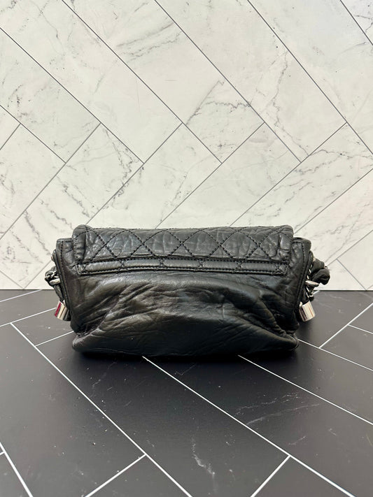 Chanel Distressed Small Black Lady Braided Shoulder Bag
