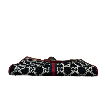 Gucci Rajah Tote Large GG Supreme Cherry Black White GHW