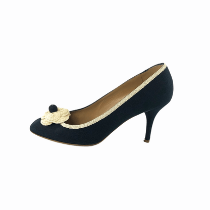 Pumps Floral CC Embellishment Black 39.5