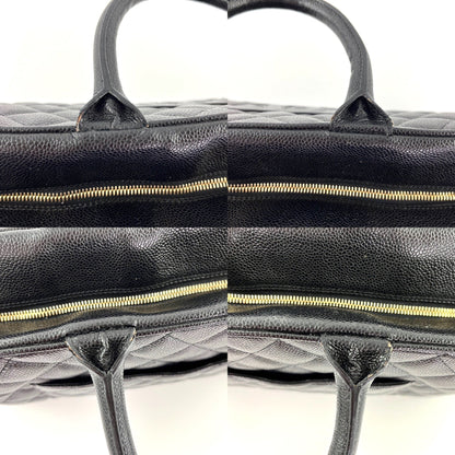 CHANEL Black Timeless Caviar Leather Bowler Bag