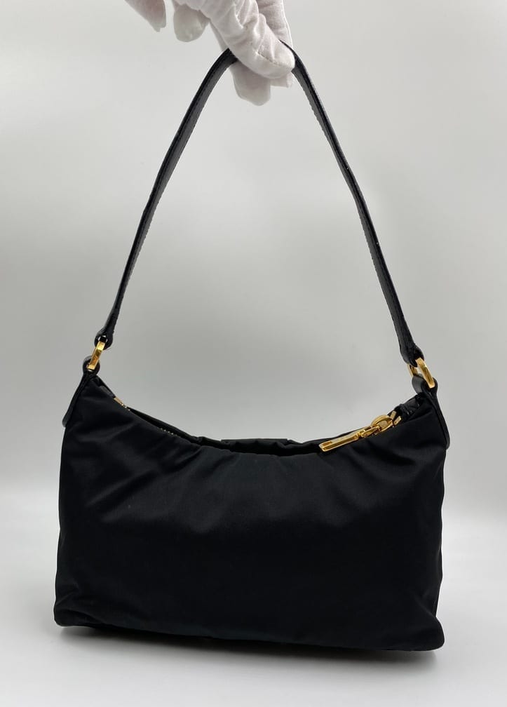 Prada Black Nylon Mini Bow Bag