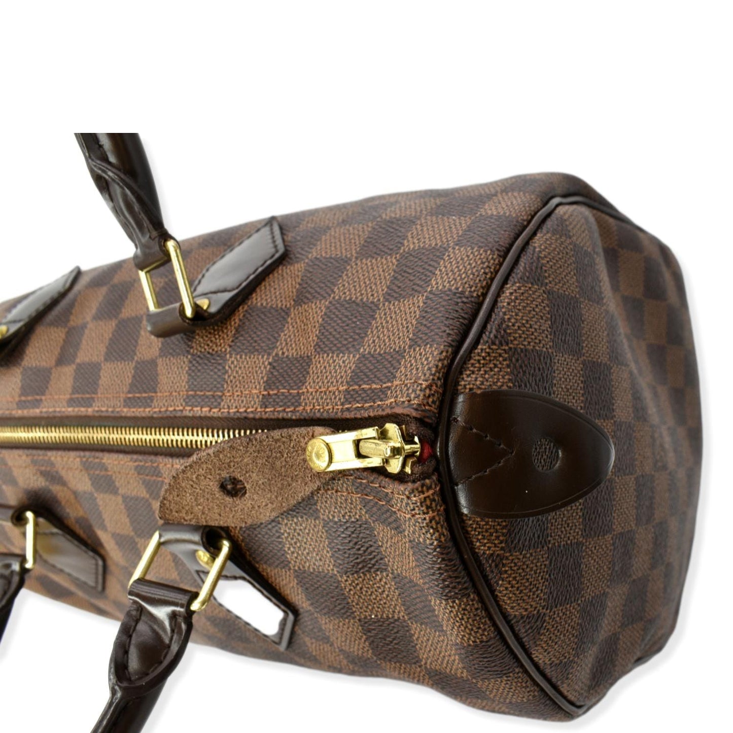 Louis Vuitton Speedy 30 Damier Ebene Satchel Bag Brown