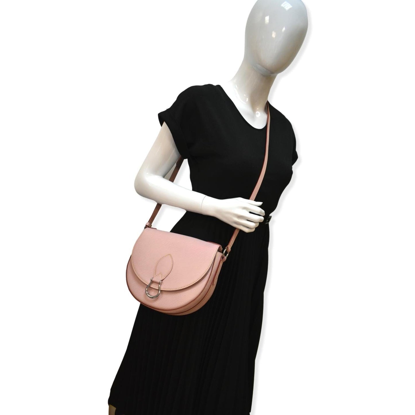 Louis Vuitton Saint Cloud Epi Leather Shoulder Bag Rose Ballerine