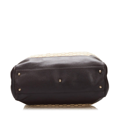 Gucci Bamboo GG Canvas Diana Tote Bag
