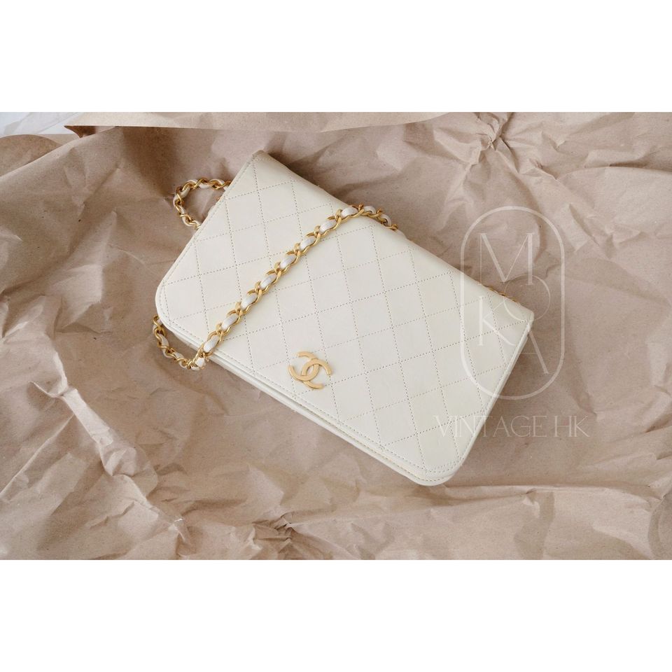 Chanel vintage quilted single flap bag
