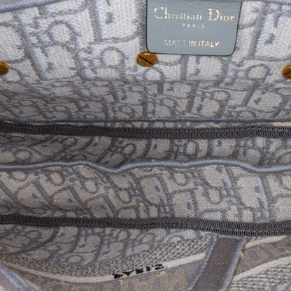 Oblique Embroidered Canvas Saddle Bag