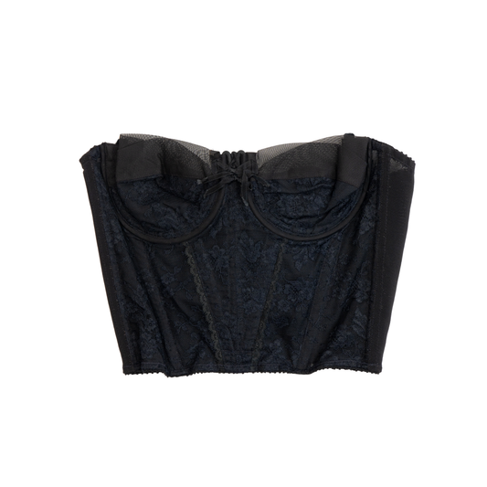 Christian Dior Black Lace Bustier - Women's 85