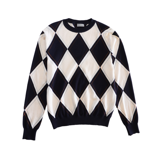 Christian Dior Argyle Pullover Sweater - Men's M