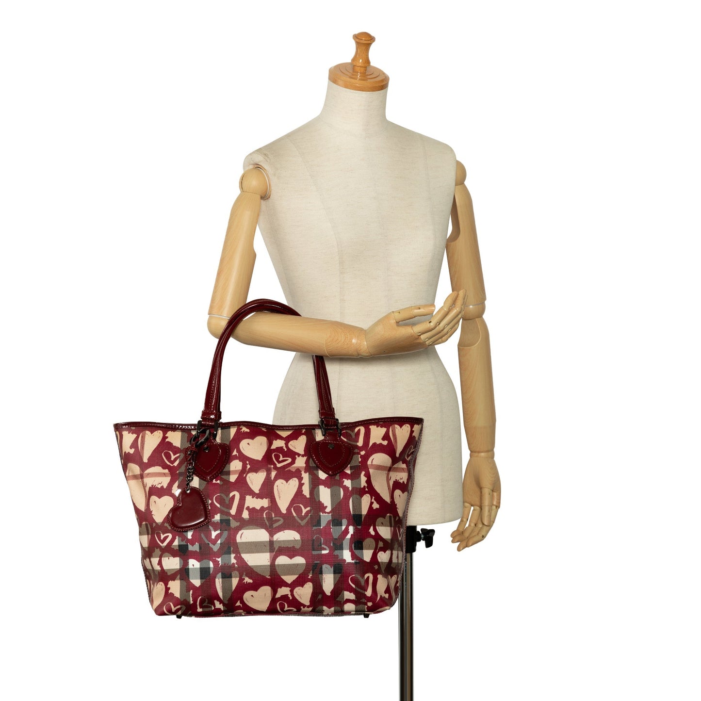 Burberry Super Nova Check Hearts Tote Tote Bag