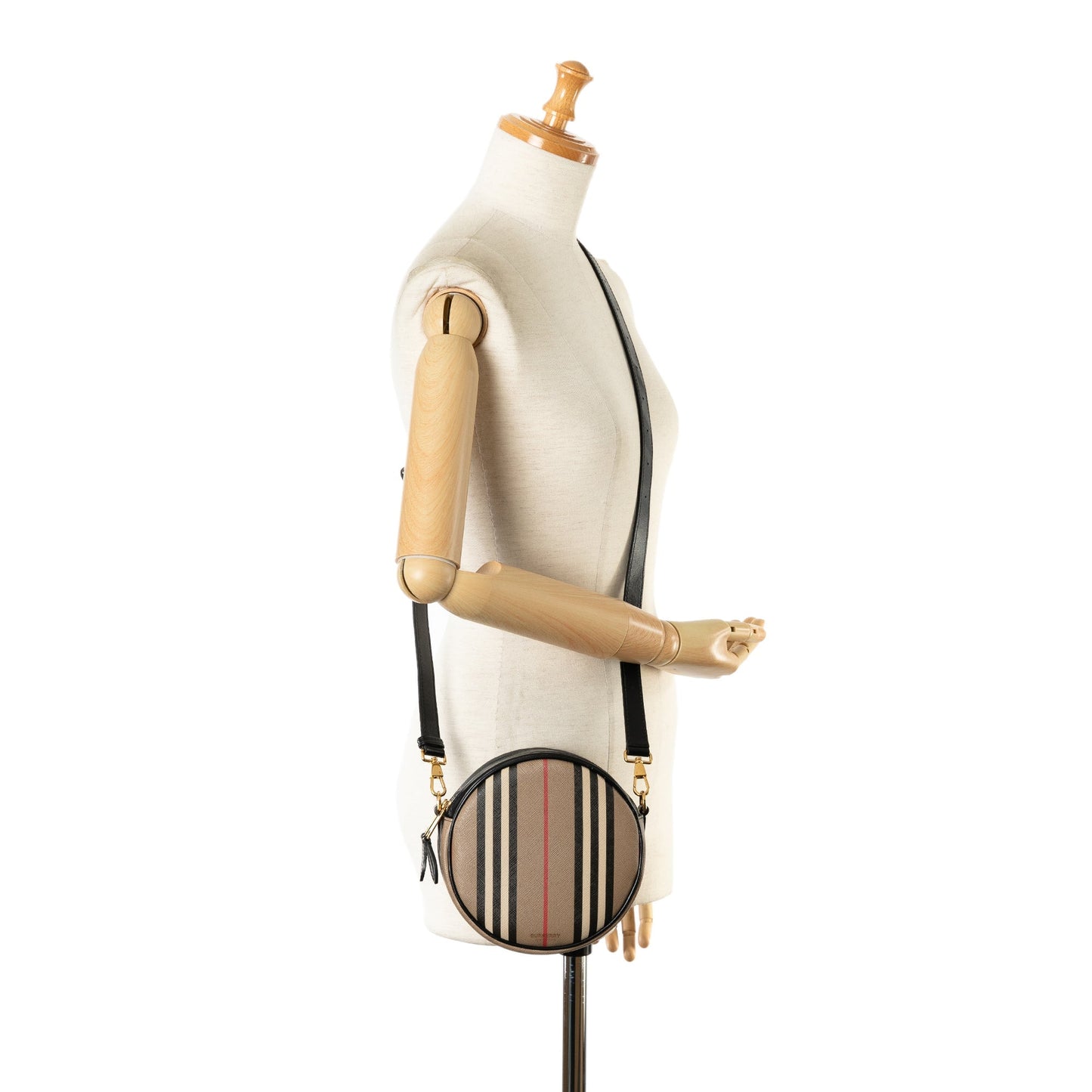BURBERRY Icon Stripe Canvas Louise Crossbody Bag