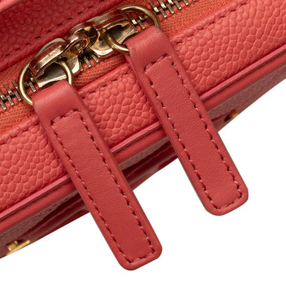 Chanel CC Caviar Filigree Vanity Bag  Leather Handbag in Excellent condition