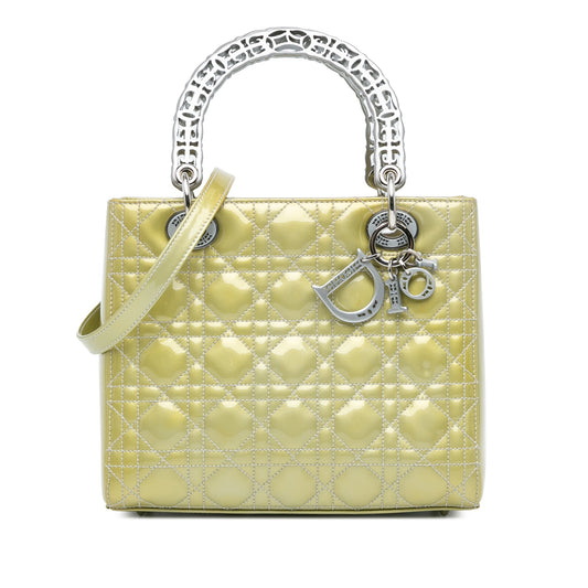 Limited Edition Medium Patent Cannage Lady Dior