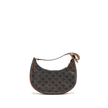 Celine Ava Bag Triomphe Canvas/ Calfskin Tan GHW