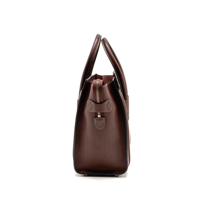 Celine Micro Luggage Bag Calfskin Burgundy GHW