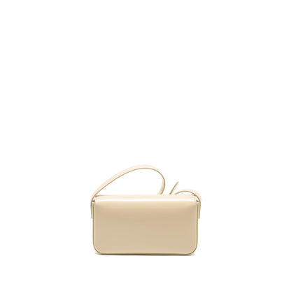Celine Triomphe Shouder Bag Shiny Calfskin Ivory GHW