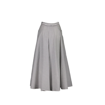 Chanel size 34 22S Long skirt cotton grey/black