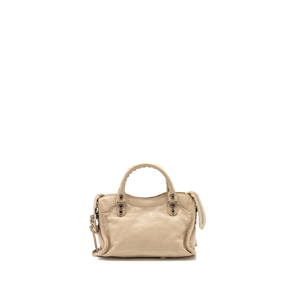 Balenciaga Mini City Bag Calfskin Beige SHW