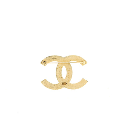 Chanel 21S CC Logo Brooch Crystal Pink GHW