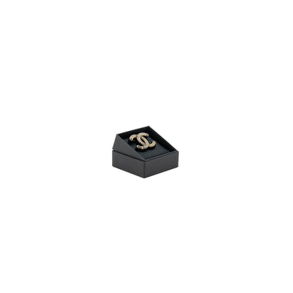 Chanel CC logo Brooch Acrylic Black LGHW