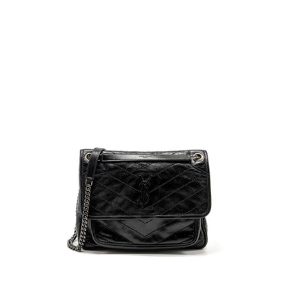 Saint Laurent Medium Niki Calfskin Black Ruthenium Hardware