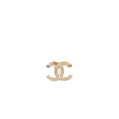 Chanel CC Logo Brooch Metal/Strass Silver Tone