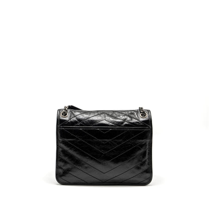 Saint Laurent Medium Niki Calfskin Black Ruthenium Hardware