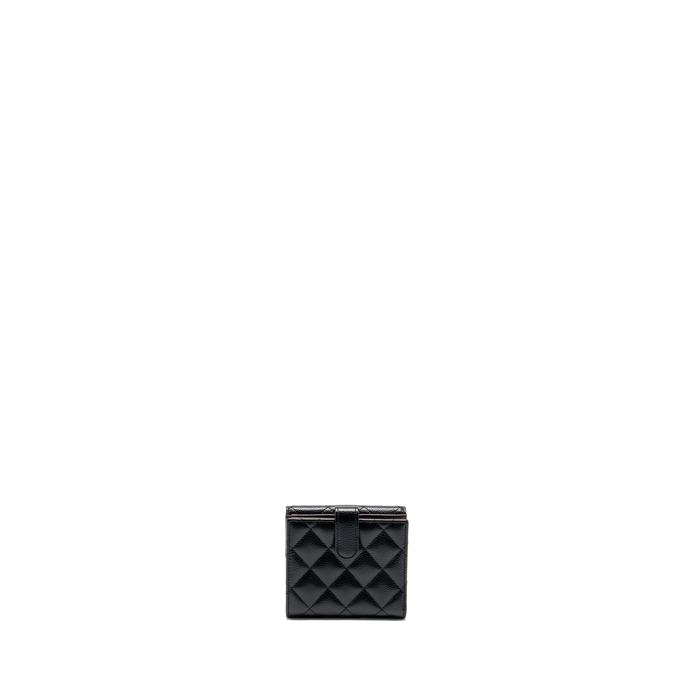 Chanel Compact Wallet Caviar Black SHW