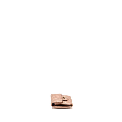 Chanel 2.55 reissue flap wallet grained calfskin metallic dark pink with pink hardware