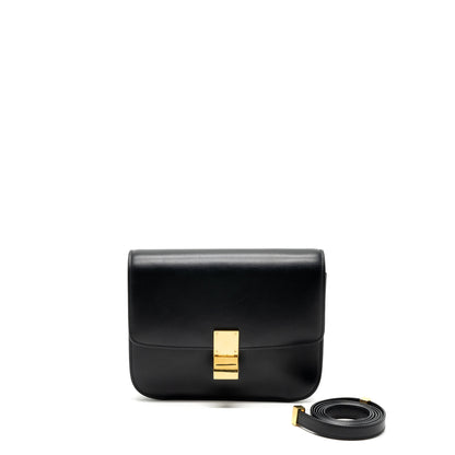 Celine medium classic box bag calfskin black GHW