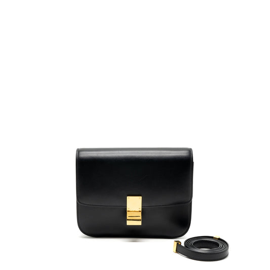 Celine medium classic box bag calfskin black GHW