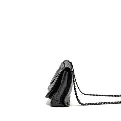 Saint Laurent/YSL Medium Niki Bag Crocodile-Embossed Black Calfskin Black Hardware