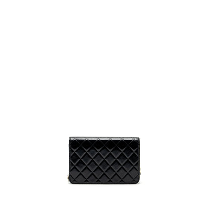 Chanel 24C 31 wallet on chain shiny calfskin black LGHW (Microchip)