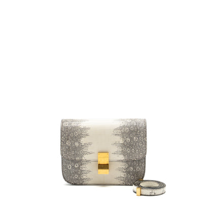 Celine Medium Box Lizard Natural GHW