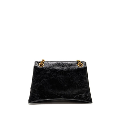 Balenciaga Medium Women’s Crush Chain Bag Calfskin Black GHW