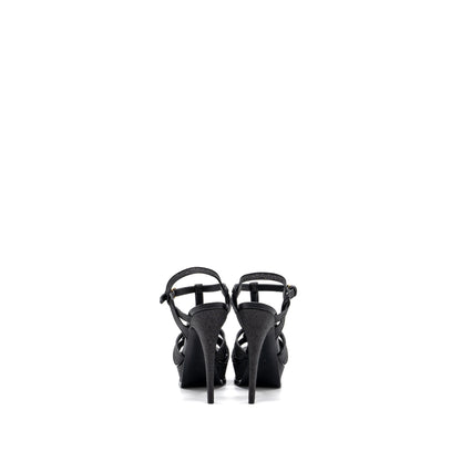 Saint Laurent Size 38 Tribute Platform Sandals Black