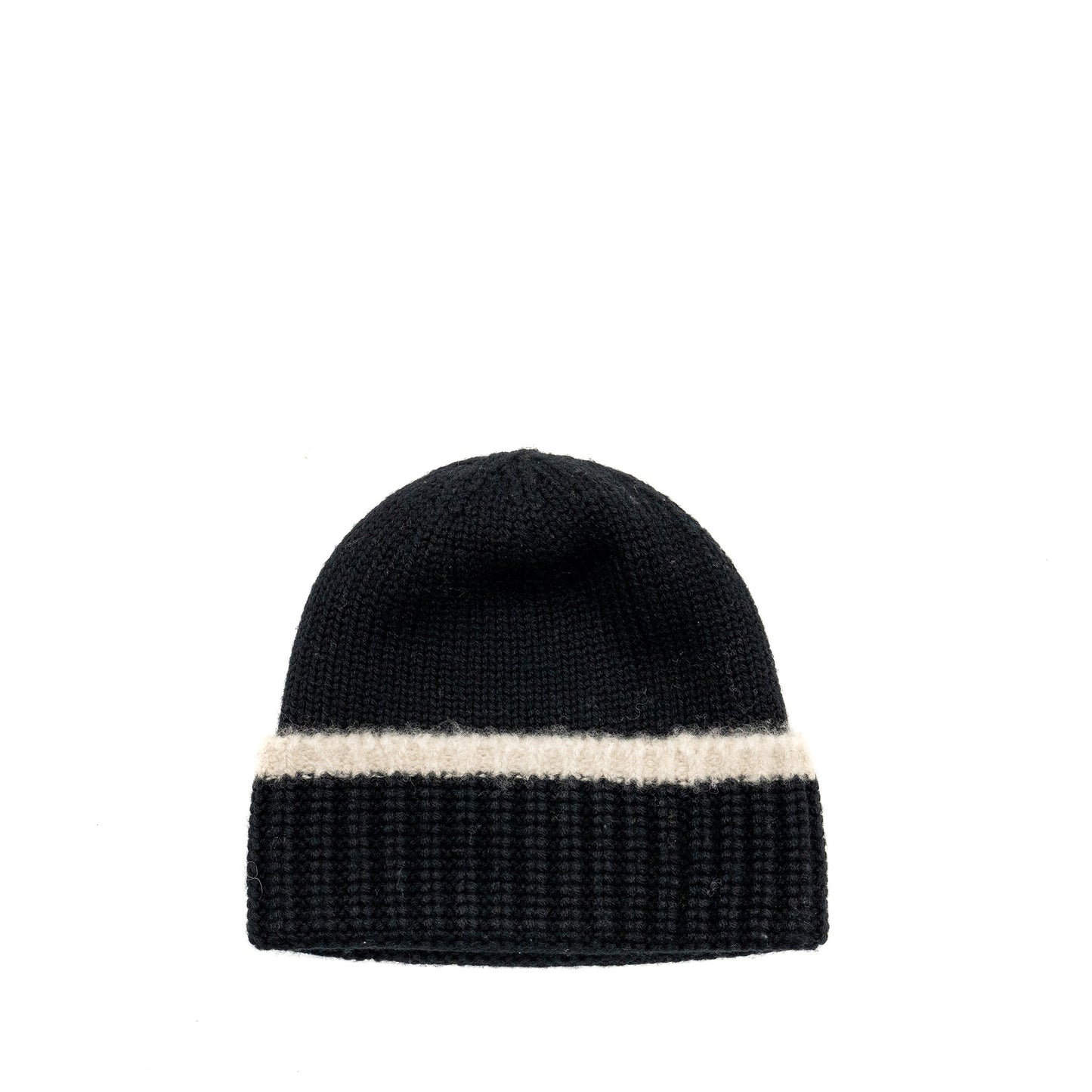 Chanel beanie hat wool/cashmere black / white