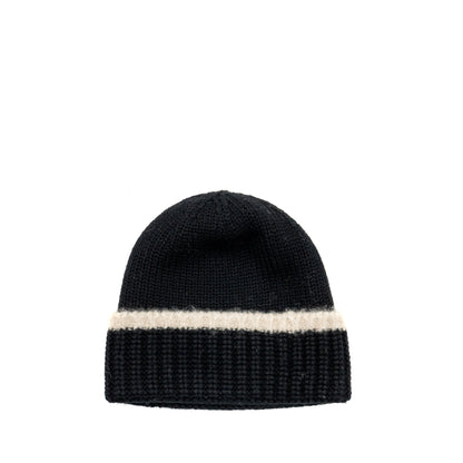 Chanel beanie hat wool/cashmere black / white