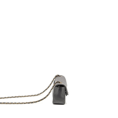 Chanel Mini Rectangular Flap Bag Lambskin Grey LGHW (microchip)