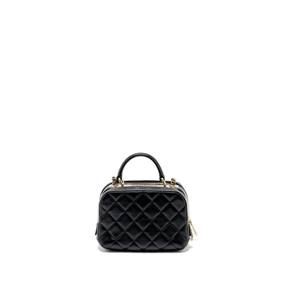 Chanel trendy cc top handle vanity bag lambskin black GHW