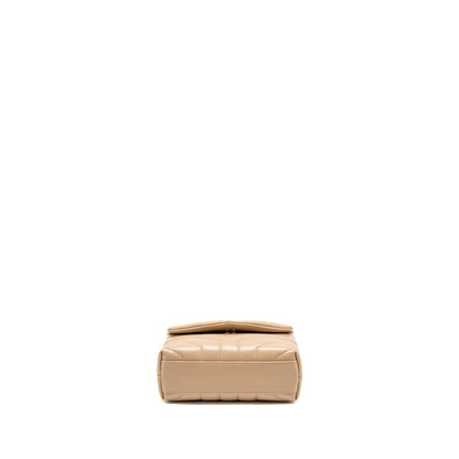 Saint Laurent/ YSL Loulou Toy Strap Bag Calfskin Beige GHW