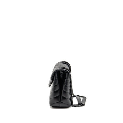 Saint Laurent/YSL Medium Loulou Shoulder Bag Calfskin So Black
