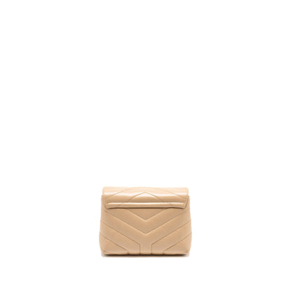 Saint Laurent/ YSL Loulou Toy Strap Bag Calfskin Beige GHW