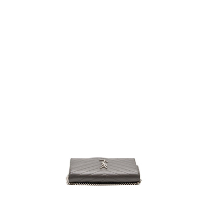 Saint Laurent/YSL Envelop Chain Bag Calfskin Grey SHW