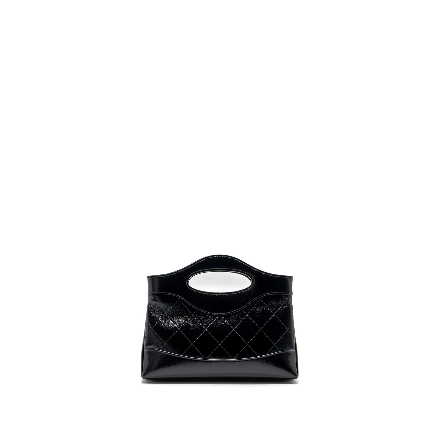 Chanel 24c mini 31 clutch with chain shiny calfskin black LGHW (microchip)