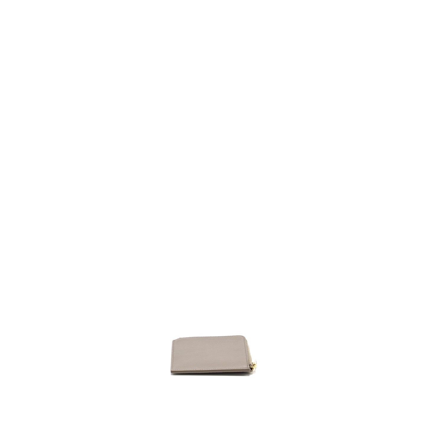 Celine Zipped Purse with removable card holder calfskin / lambskin grey / light blue GHW