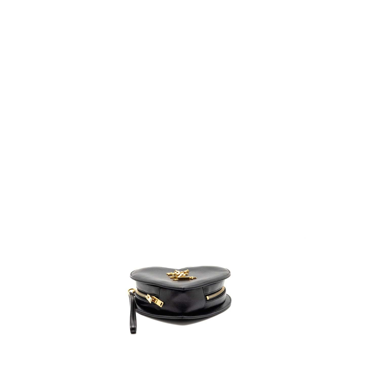 Saint Laurent/YSL Love Heart Clutch Lambskin Black GHW