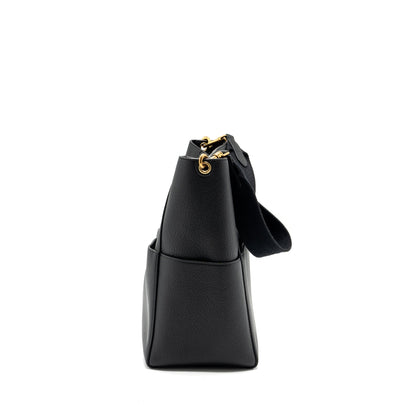 Celine Sangle Bucket Bag Grained Calfskin Black GHW
