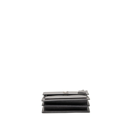Saint Laurent/YSL Medium Sunset Bag Calfskin Grey SHW